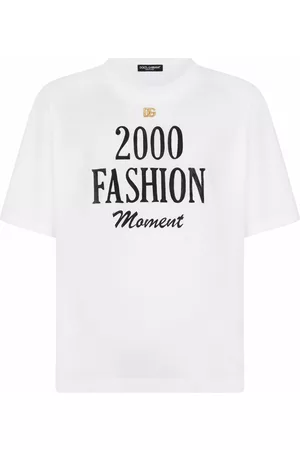 Dolce & Gabbana Homem T-shirts & Manga Curta - DG plaque slogan print T-shirt