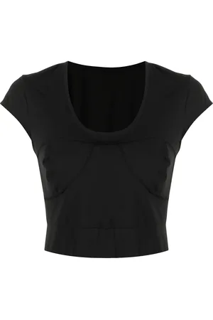 Onefifteen X Beyond the Radar scoop-neck cropped top