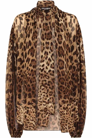 Dolce & Gabbana Leopard-print chiffon shirt