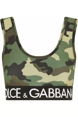 Dolce & Gabbana Camouflage-print cropped top