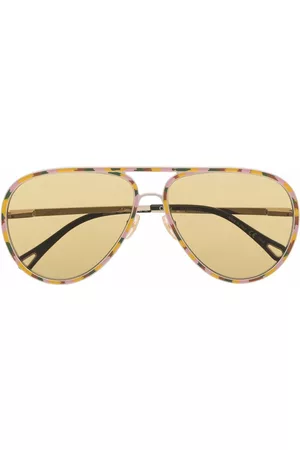 Chloé Eyewear Camouflage-print aviator sunglasses