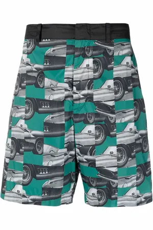 FERRARI Photograph-print shorts