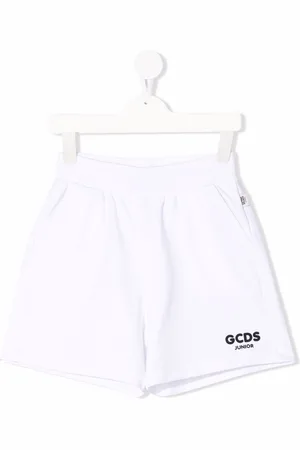 GCDS Logo-print track shorts