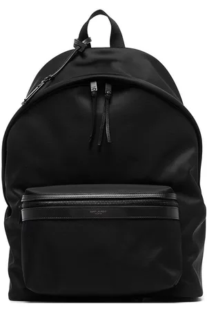 Saint Laurent City leather-trimmed backpack