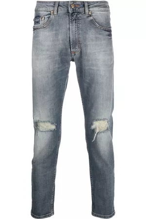 VERSACE Homem Calças de ganga Slim - Ripped-detailing slim-fit jeans