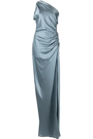 Michelle Mason Gathered-detail silk gown
