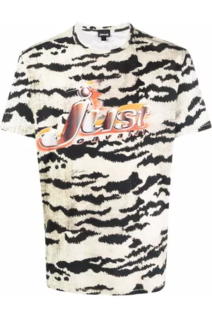 Just Cavalli Tiger-print logo T-shirt