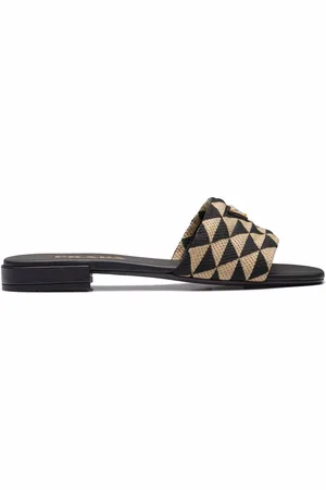 Prada Geometric logo-plaque slides