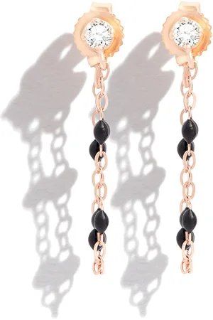 GIGI CLOZEAU 18kt rose gold Supreme beaded diamond earrings