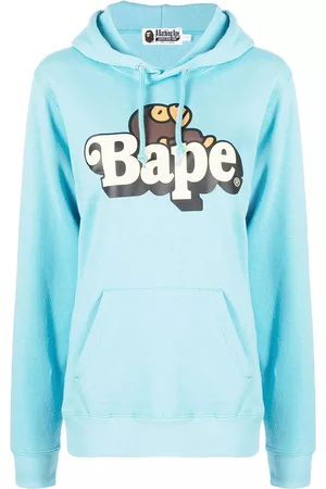 A Bathing Ape Mulher Hoodies - Logo-print cotton hoodie