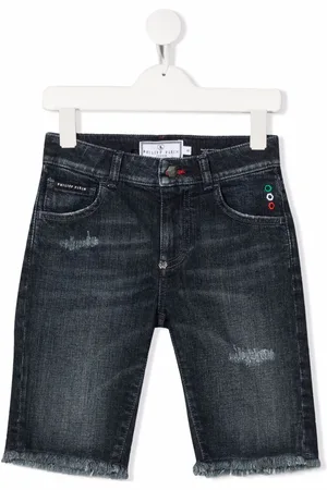 Philipp Plein Distressed denim shorts