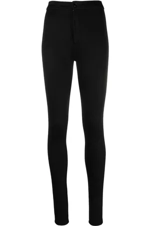 Saint Laurent Mulher Calças - Skinny-fit jersey trousers