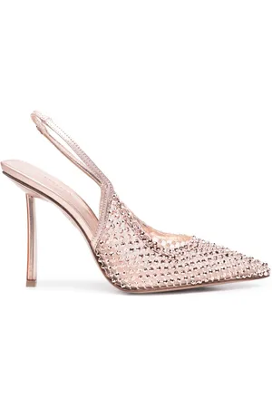 LE SILLA Rhinestone-embellished 100mm mesh pumps