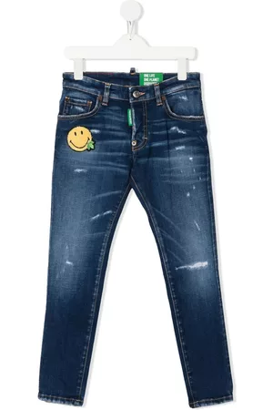 Dsquared2 Menino Jeans - Distressed cartoon jeans
