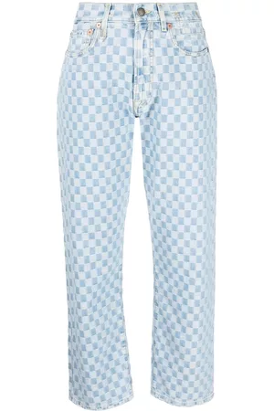 R13 Checkerboard boyfriend jeans
