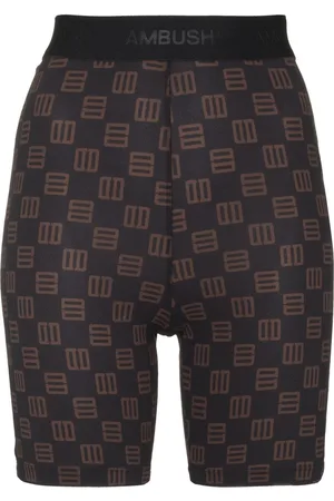AMBUSH Monogram-print high-waist cycling shorts
