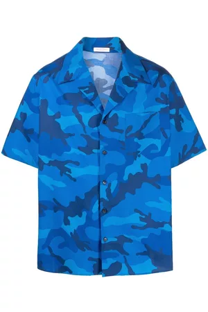 VALENTINO Camouflage-print short-sleeved shirt
