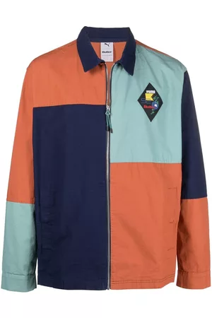 PUMA Colour-block zipped shirt jacket