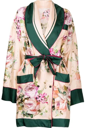 Dolce & Gabbana Mulher Blusa de Alças - Floral-print silk top