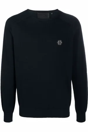 Philipp Plein Logo-patch crew neck jumper