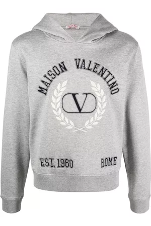 VALENTINO VLogo crest logo-embroidered hoodie