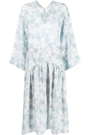 Vince Dahlia floral-print V-neck dress