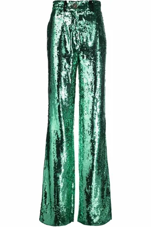 Philipp Plein Sequin-embellished wide-leg trousers