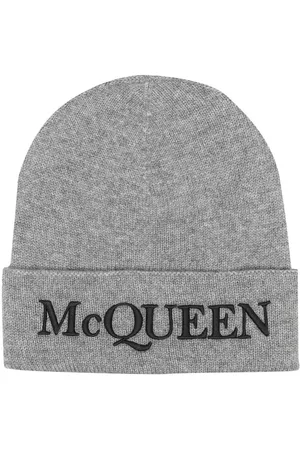 Alexander McQueen Embroidered-logo ribbed beanie