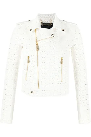 Philipp Plein Sangallo leather biker jacket