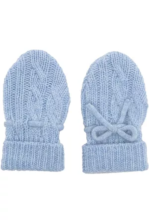 N.PEAL KIDS Luvas - Cable-knit mittens