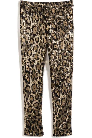 Dolce & Gabbana Leopard-print sequinned leggings