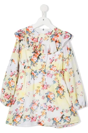 Msgm Floral-print ruffle dress