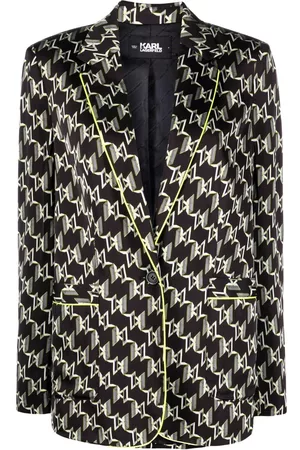 Karl Lagerfeld Logo-print trimmed blazer