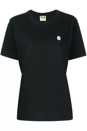 A Bathing Ape Mulher T-shirts & Manga Curta - Embroidered-logo cotton T-shirt