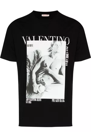 Valentino Homem T-shirts & Manga Curta - Archive-print cotton T-shirt