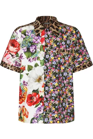 Dolce & Gabbana Patchwork-print short-sleeve shirt