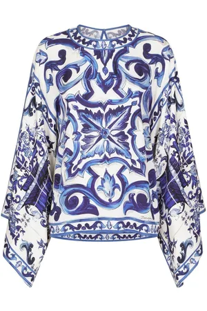 Dolce & Gabbana Majolica-print silk blouse