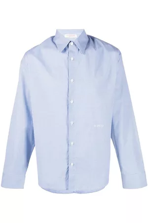 VALENTINO Homem Formal - Micro-check print cotton shirt