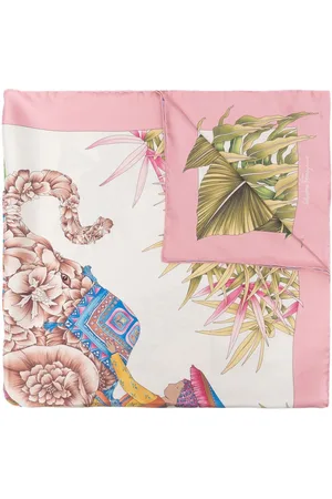 Salvatore Ferragamo Lion-print detail scarf