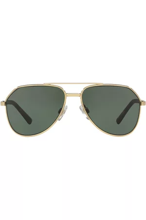 Dolce & Gabbana Tortoiseshell-effect pilot-frame sunglasses