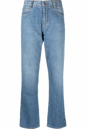 Stella McCartney Salt & Pepper Logo slim-cut jeans