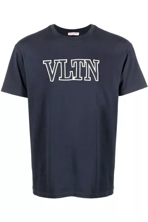 VALENTINO Homem T-shirts & Manga Curta - VLTN logo-embroidered T-shirt