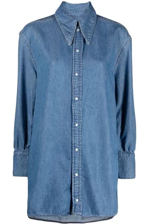 Ganni Cut-out denim shirt