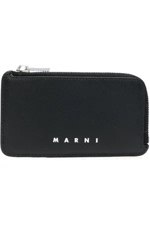 Marni Logo-print leather zip-around wallet