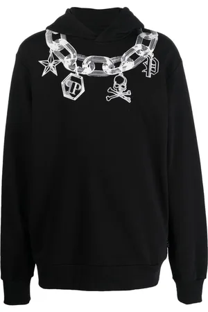 Philipp Plein Chain print cotton hoodie