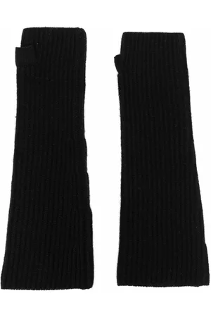 Nina Ricci Fingerless ribbed-knit gloves