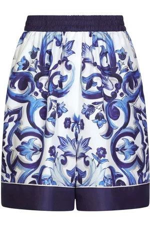 Dolce & Gabbana Majolica-print silk pajama shorts