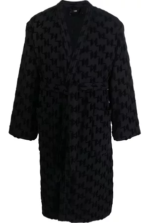 Karl Lagerfeld Homem Roupões de Banho - Monogram-pattern tie-waist bathrobe