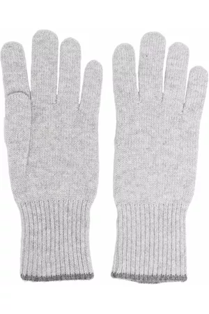 Brunello Cucinelli Homem Luvas - Knitted cashmere gloves