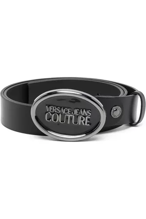 VERSACE Homem Cintos & Suspensórios - Logo-buckle leather belt